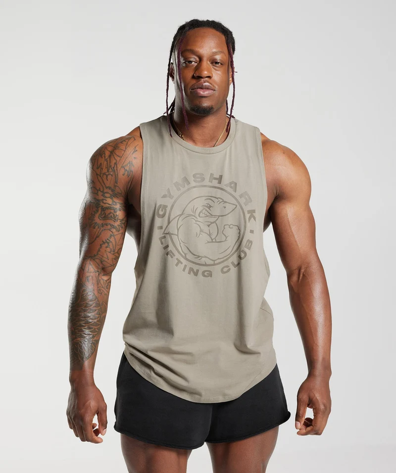 Gymshark Legacy Drop Arm Tank - Brown