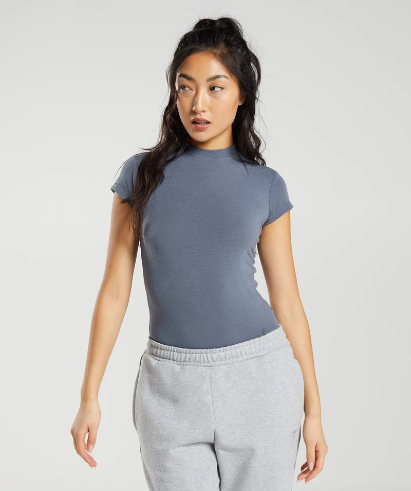 Gymshark Jersey Body Fit T-Shirt - Evening Blue