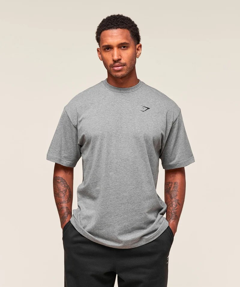 Gymshark Essential Short Sleeve T-Shirt - Charcoal Grey Marl