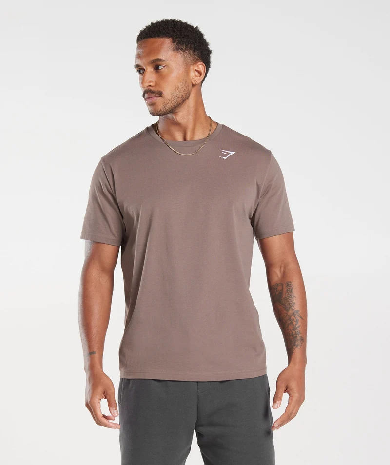 Gymshark Crest T-Shirt - Brown