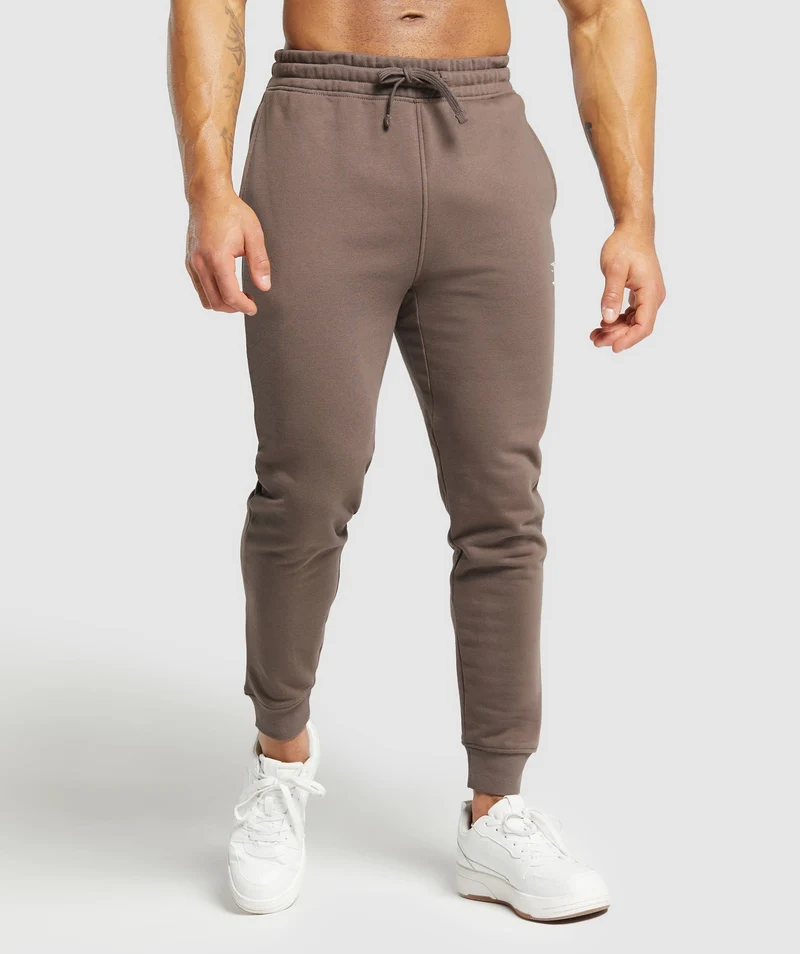 Gymshark Crest Joggers - Brown