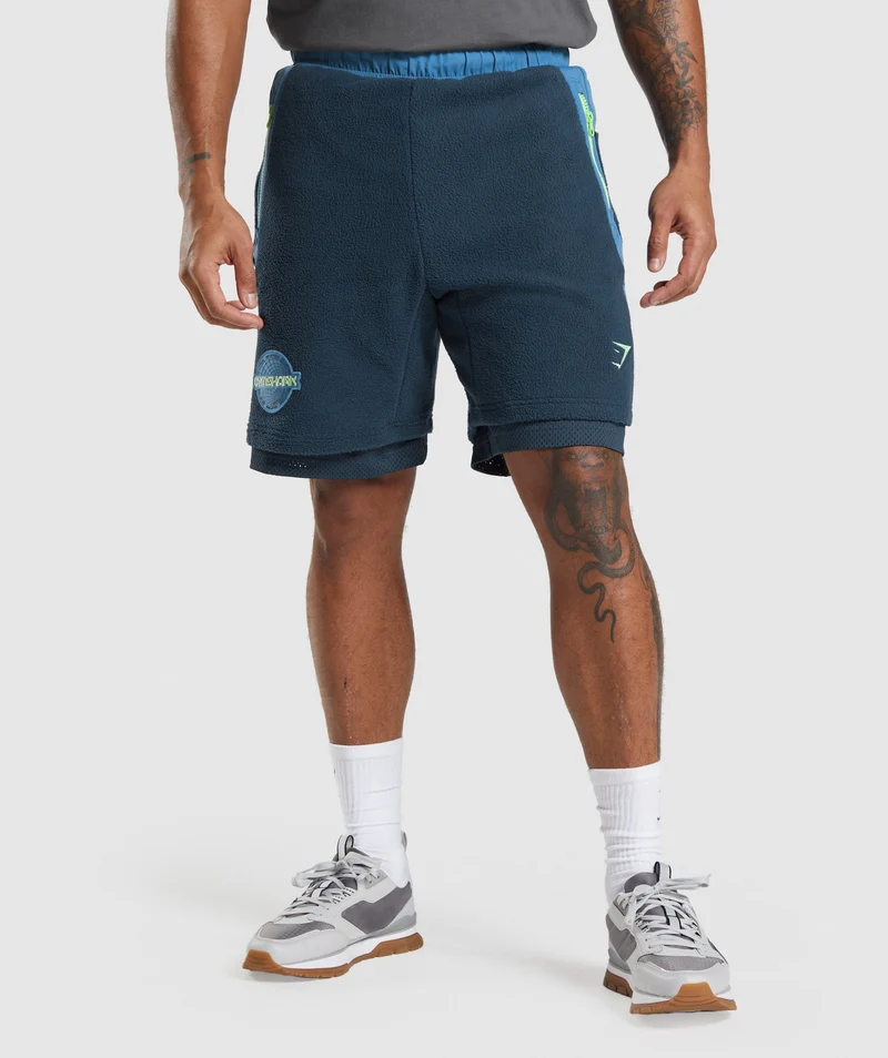 Gymshark Vibes 9" Shorts - Navy/Lakeside Blue