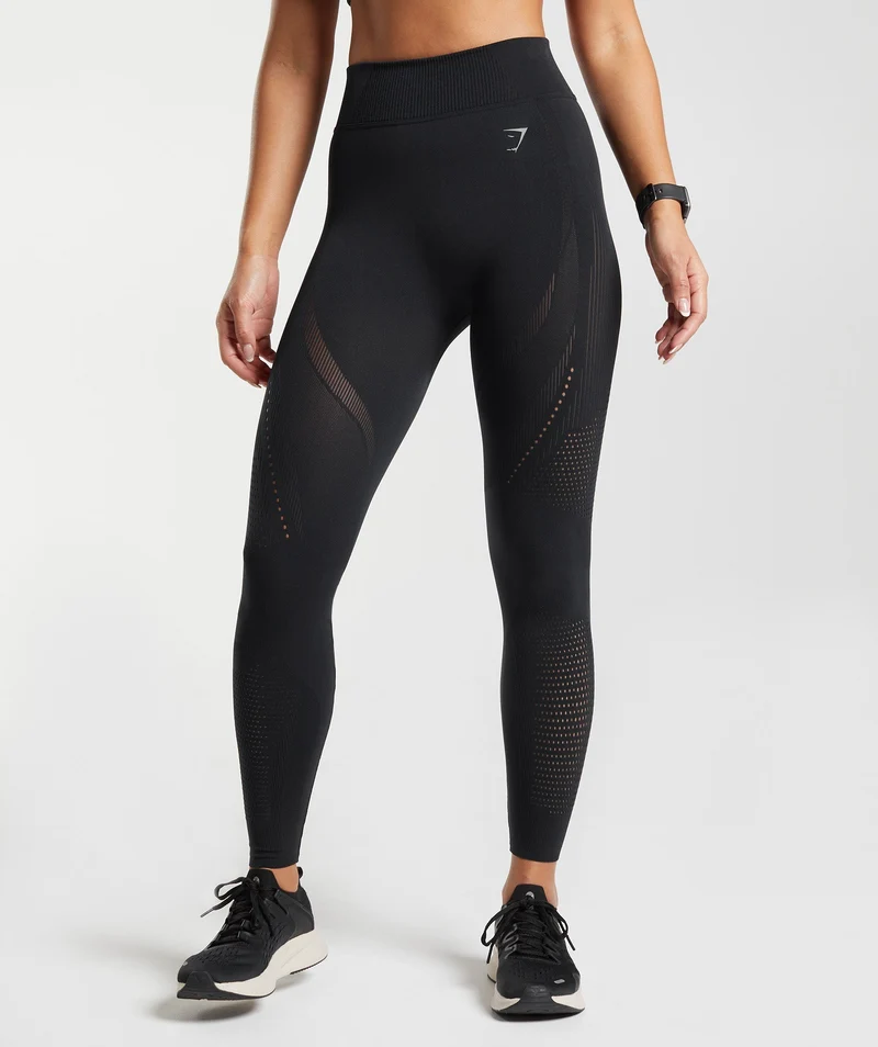 Gymshark Warp Knit Leggings - Black