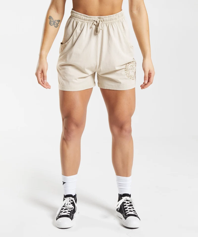 Gymshark Legacy Loose Shorts - Pebble Grey