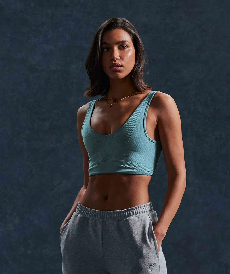 Gymshark Rest Day Seamless Bralette - Blue