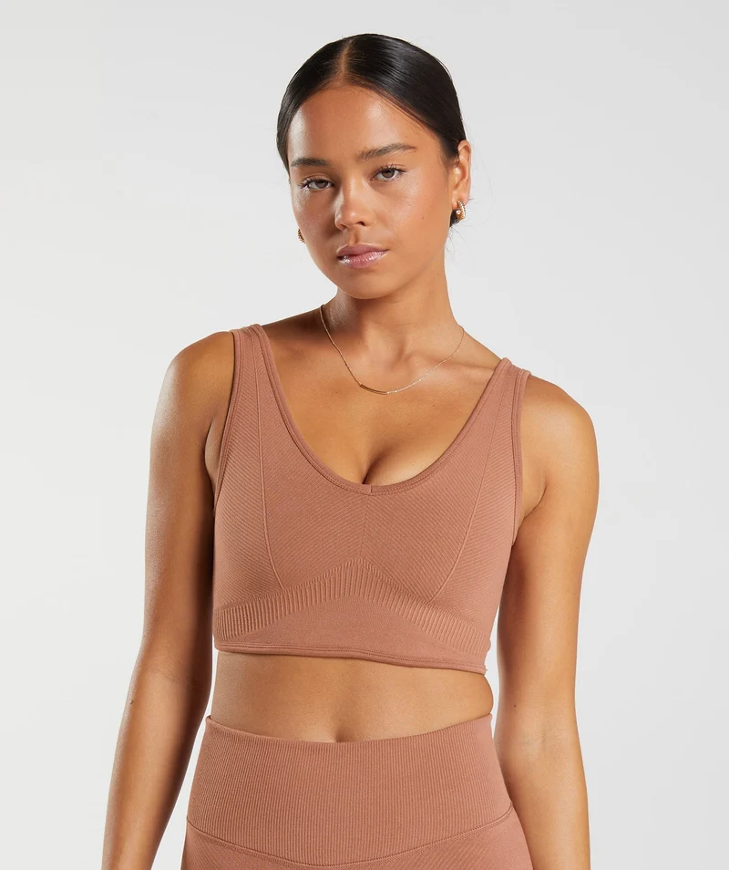 Gymshark Rest Day Seamless Bralette - Brown