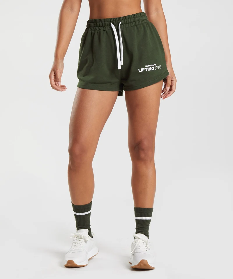 Gymshark Social Club Shorts - Moss Olive