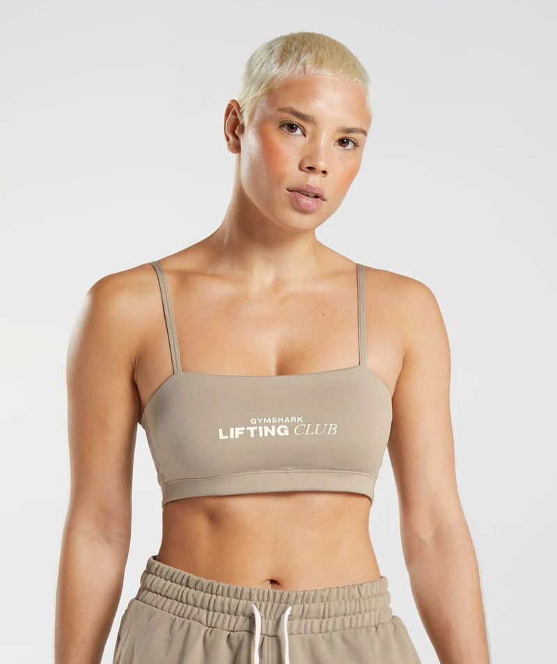 Gymshark Social Club Bandeau - Cement Brown