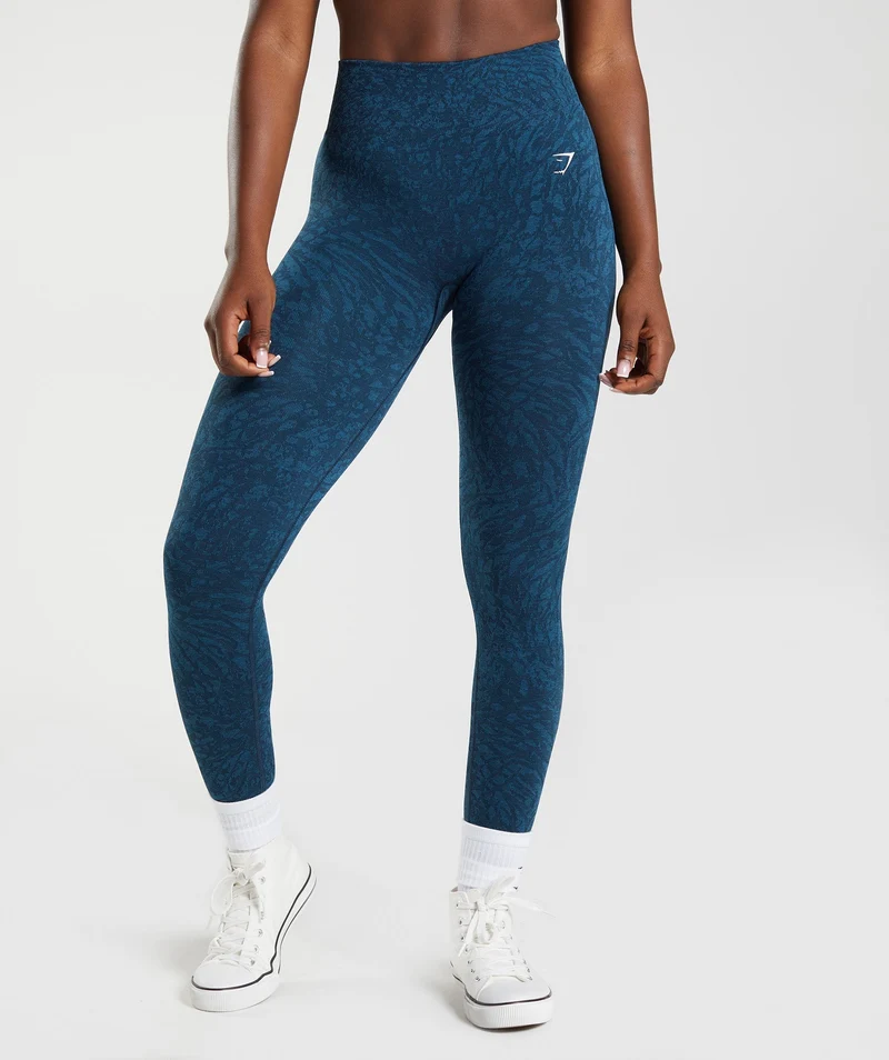 Gymshark Adapt Animal Seamless Leggings - Blue
