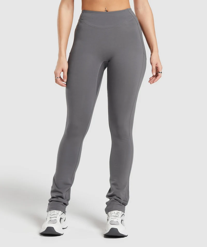 Gymshark Rest Day Bootcut Leggings - Brushed Grey