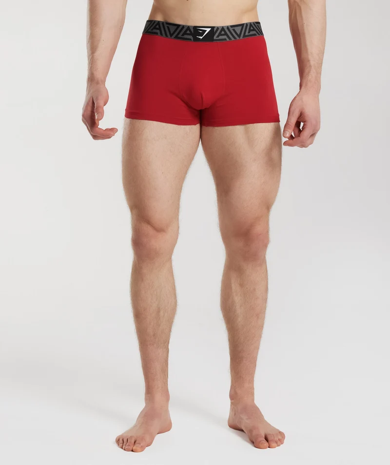 Gymshark x David Laid Boxers 1pk - Spark Red/Black