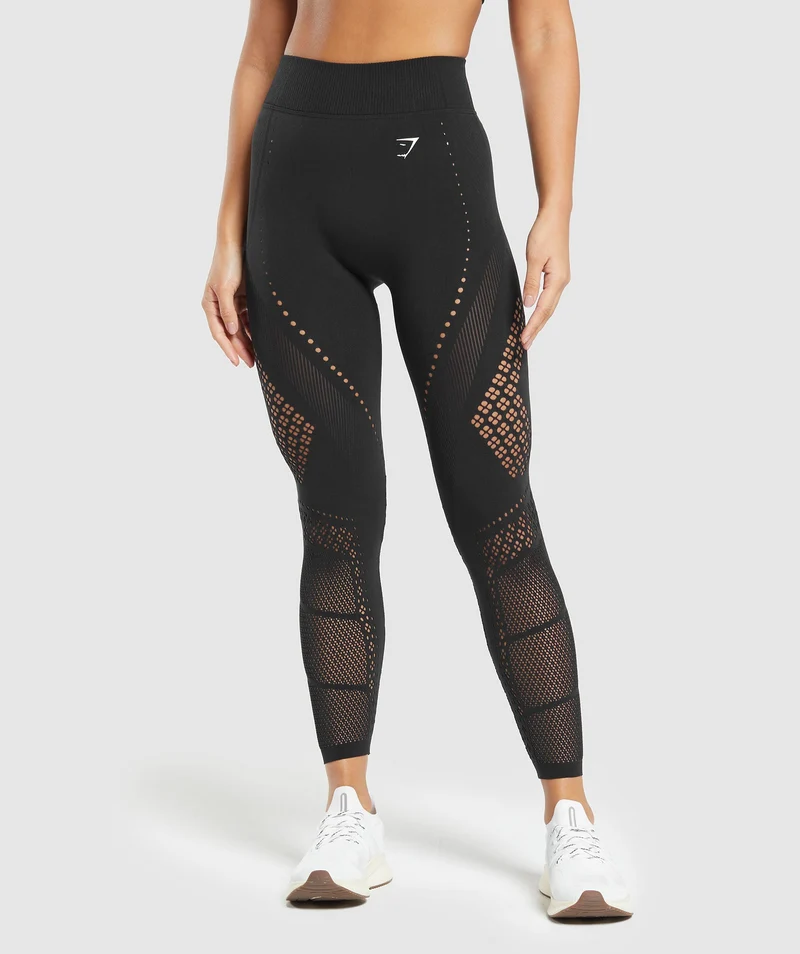 Gymshark Warp Knit Gradient Tight - Black
