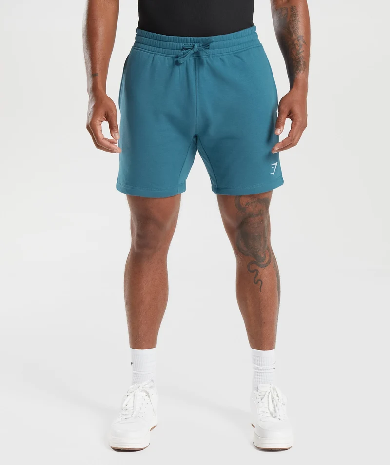 Gymshark Crest 7" Shorts - Blue