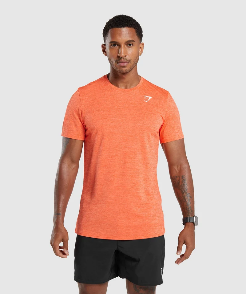 Gymshark Arrival Marl T-Shirt - Orange