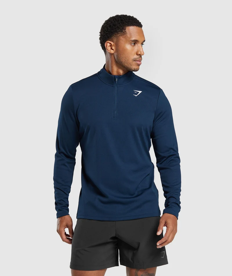 Gymshark Arrival 1/4 Zip - Navy