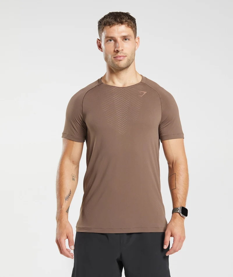 Gymshark Apex Seamless T-Shirt - Soft Brown/Taupe Brown