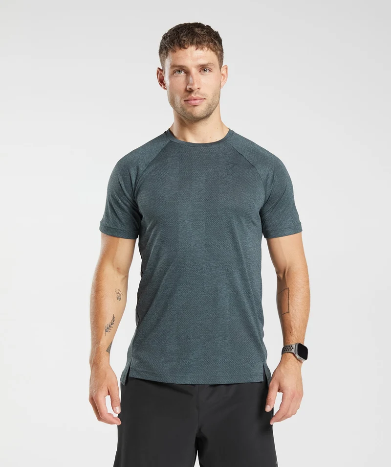 Gymshark Apex T-Shirt - Smokey Teal/Darkest Teal