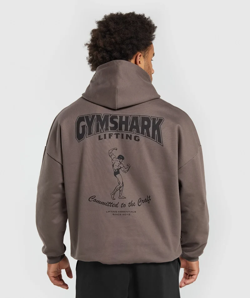 Gymshark Committed to the Craft Oversized Hoodie - Brown