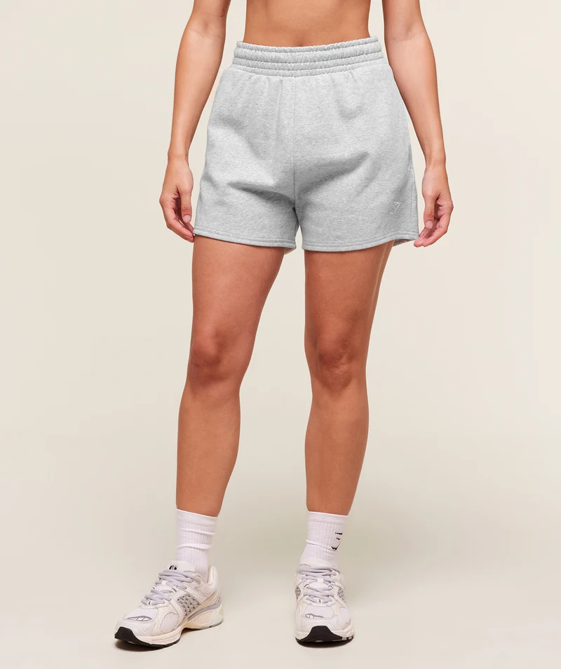 Gymshark Training Fleece Shorts - Light Grey Core Marl