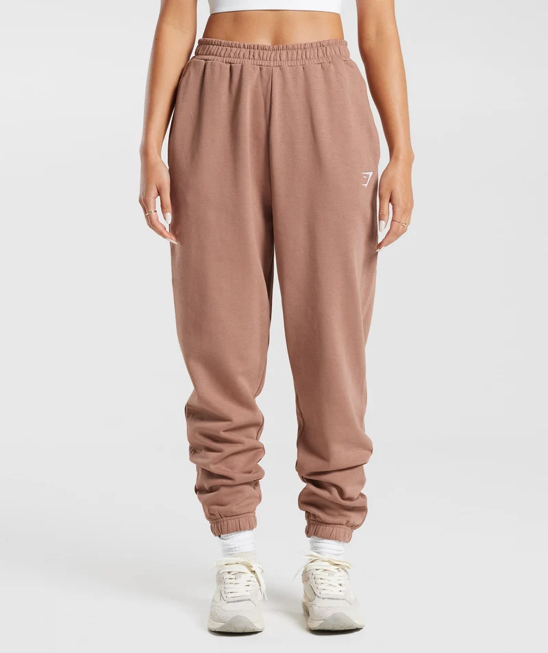 Gymshark Training Regular Fleece Joggers - Taupe Brown