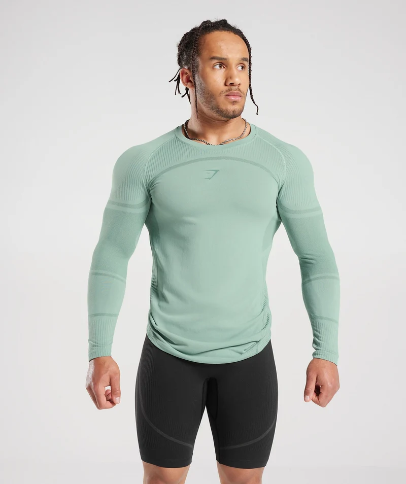 Gymshark 315 Seamless Long Sleeve T-Shirt - Teal