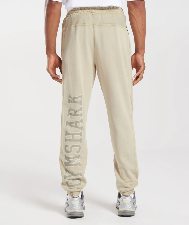 Gymshark Collegiate Jogger - Pebble Grey/Acid Wash Small Ball