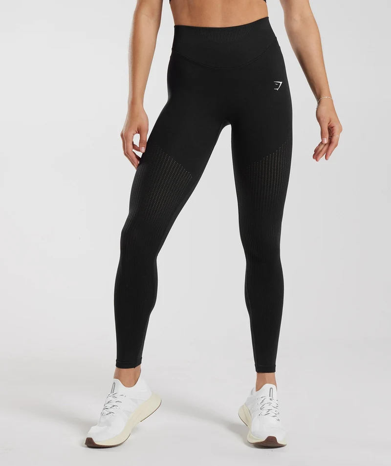 Gymshark Sweat Seamless Mesh Legging - Black