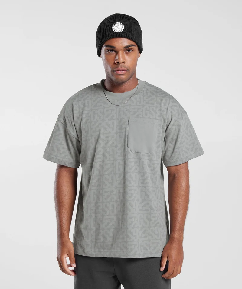 Gymshark Monogram T-shirt - Smokey Grey/Smokey Grey