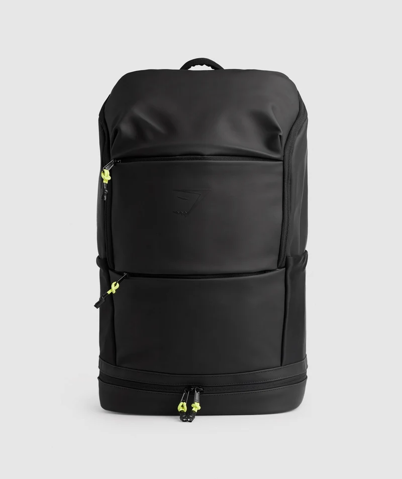 Gymshark Sleek Backpack - Black/Reactive Green