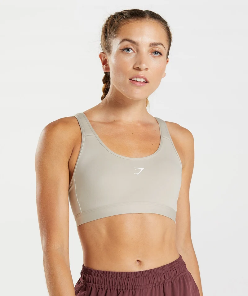 Gymshark Fraction Sports Bra - Pebble Grey
