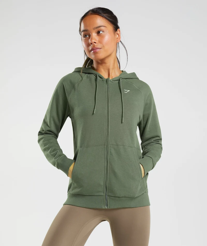 Gymshark Training Zip Hoodie - Core Olive