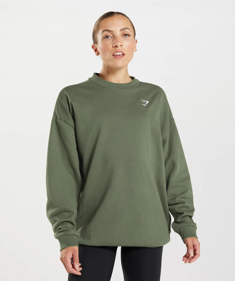 Gymshark Training Oversized Sweatshirt - Core Olive
