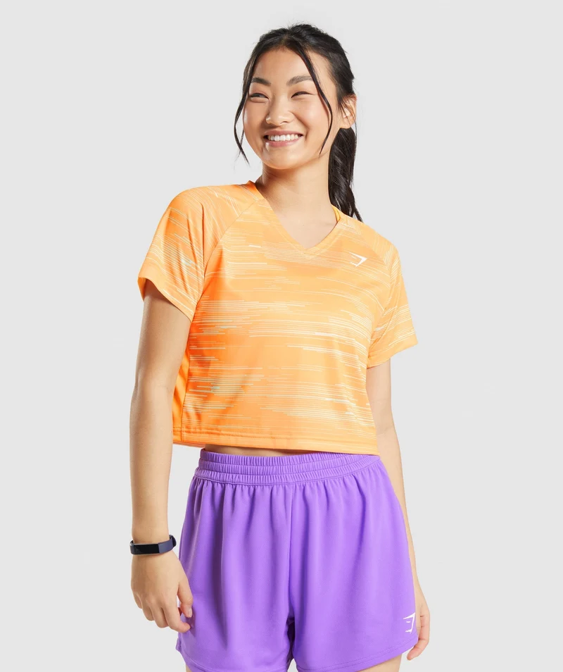 Gymshark Sport Midi T-Shirt - Apricot Orange