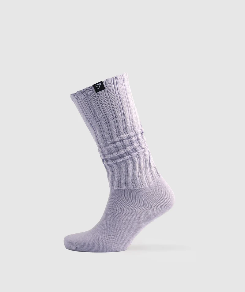 Gymshark Comfy Rest Day Socks 1pk - Soft Lilac