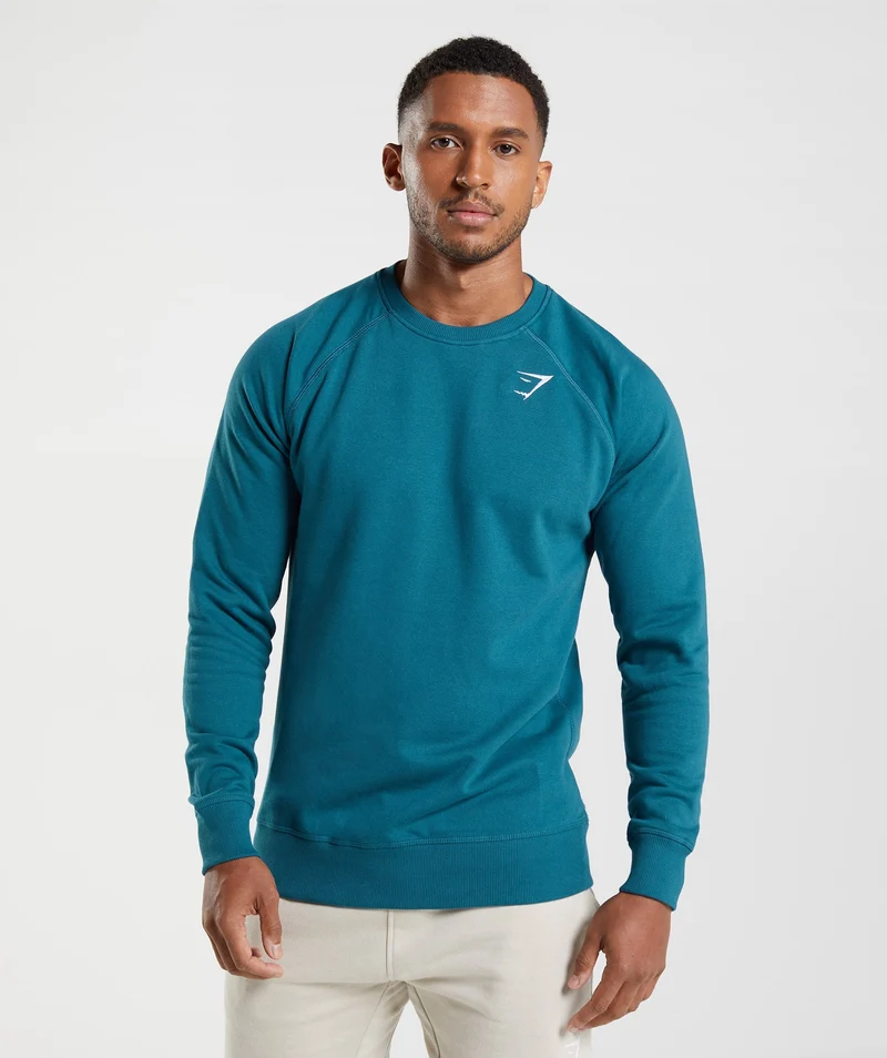 Gymshark Crest Crew - Atlantic Blue