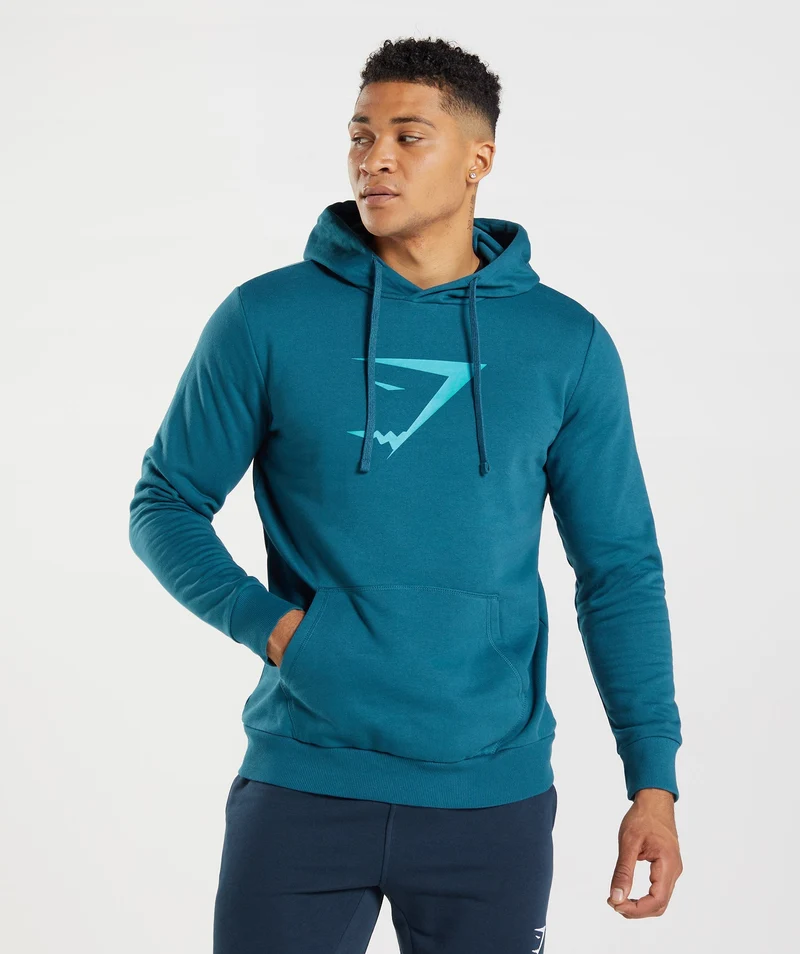 Gymshark Sharkhead Hoodie - Atlantic Blue
