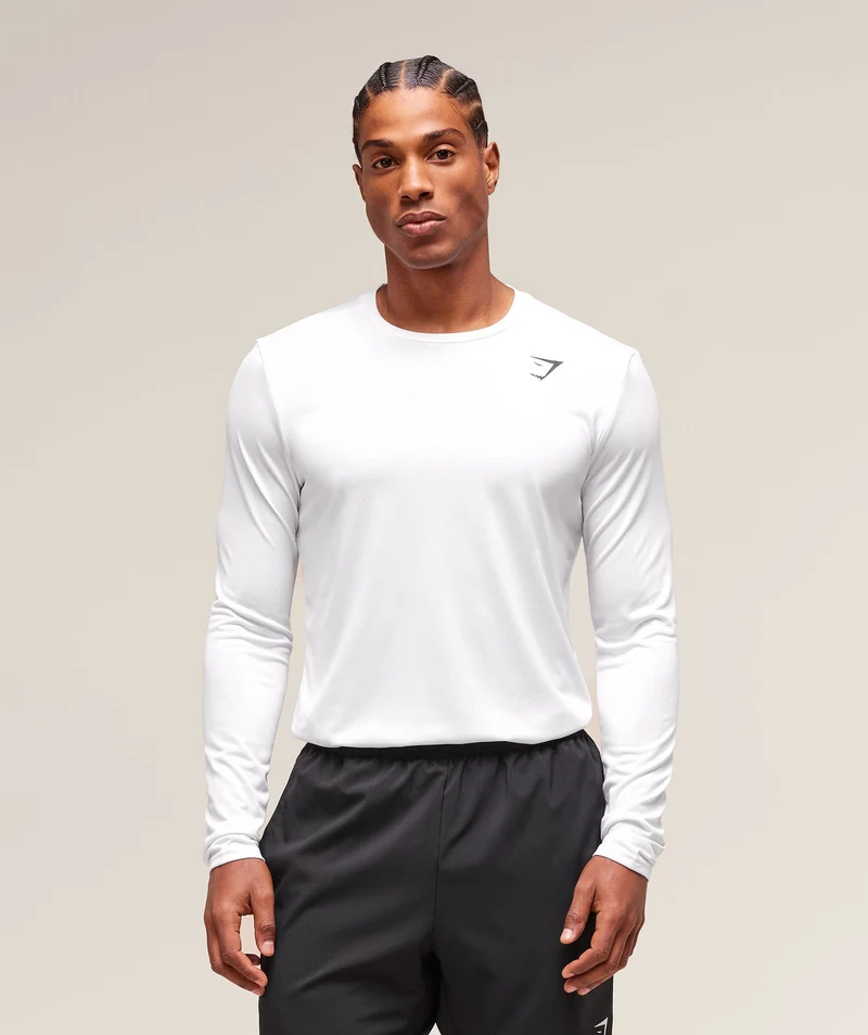 Gymshark Arrival Long Sleeve T-Shirt - White