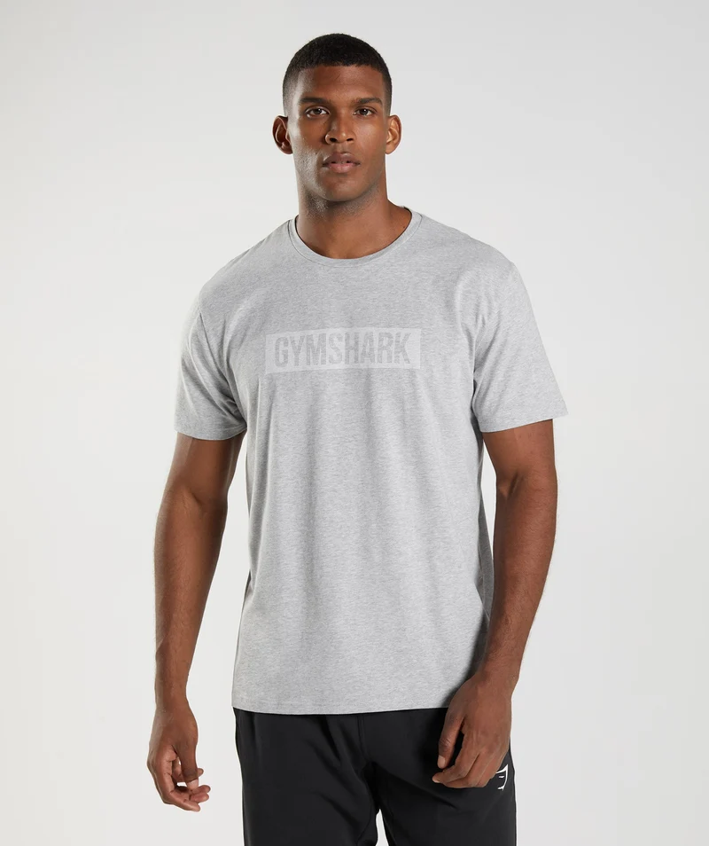 Gymshark Block Short Sleeve T-Shirt - Light Grey Marl