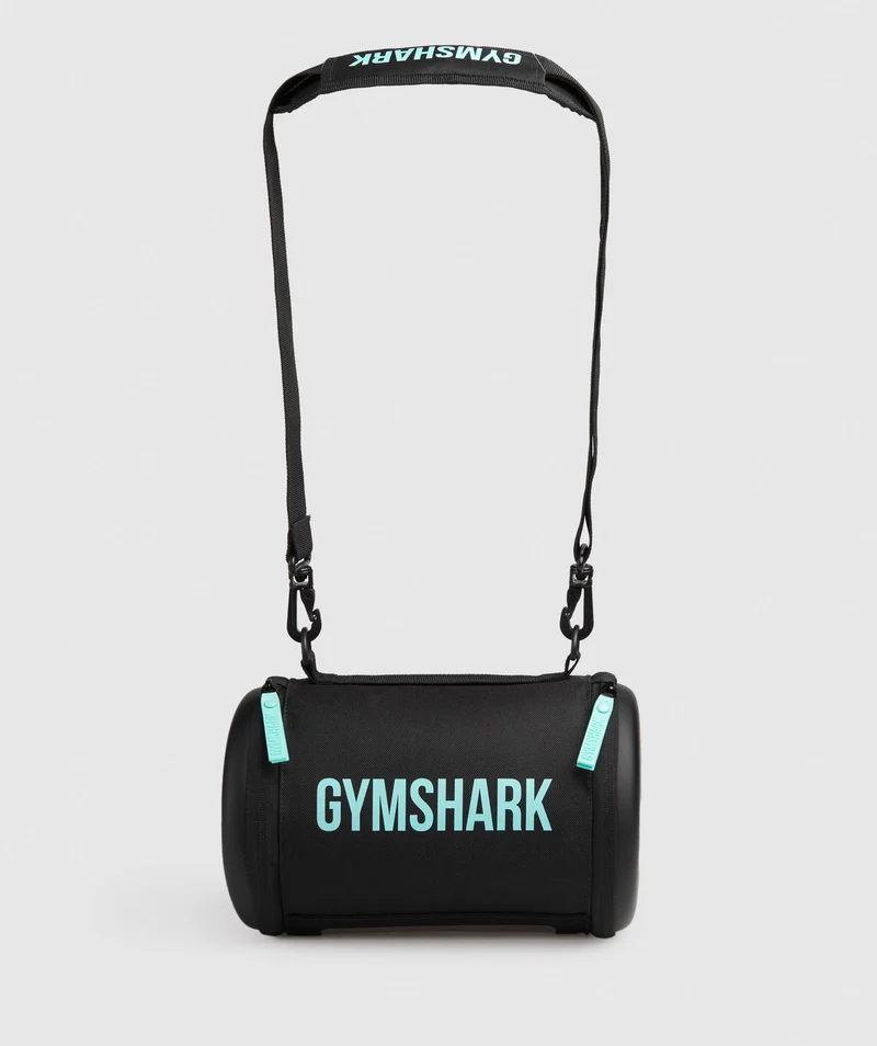 Gymshark Barrel Bag - Black/Bright Turquoise