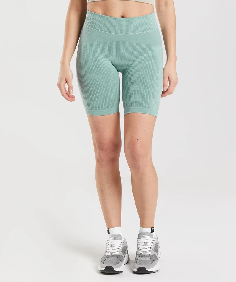 Gymshark Pause Seamless Cycling Shorts - Blue