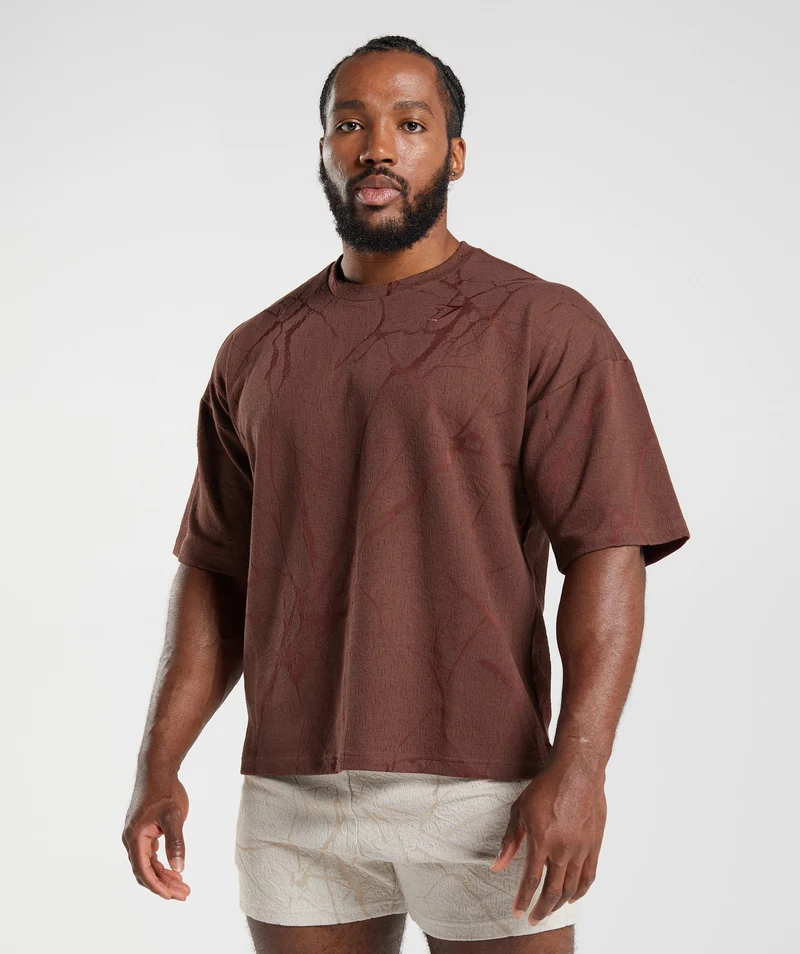 Gymshark Power SS Crew - Cherry Brown