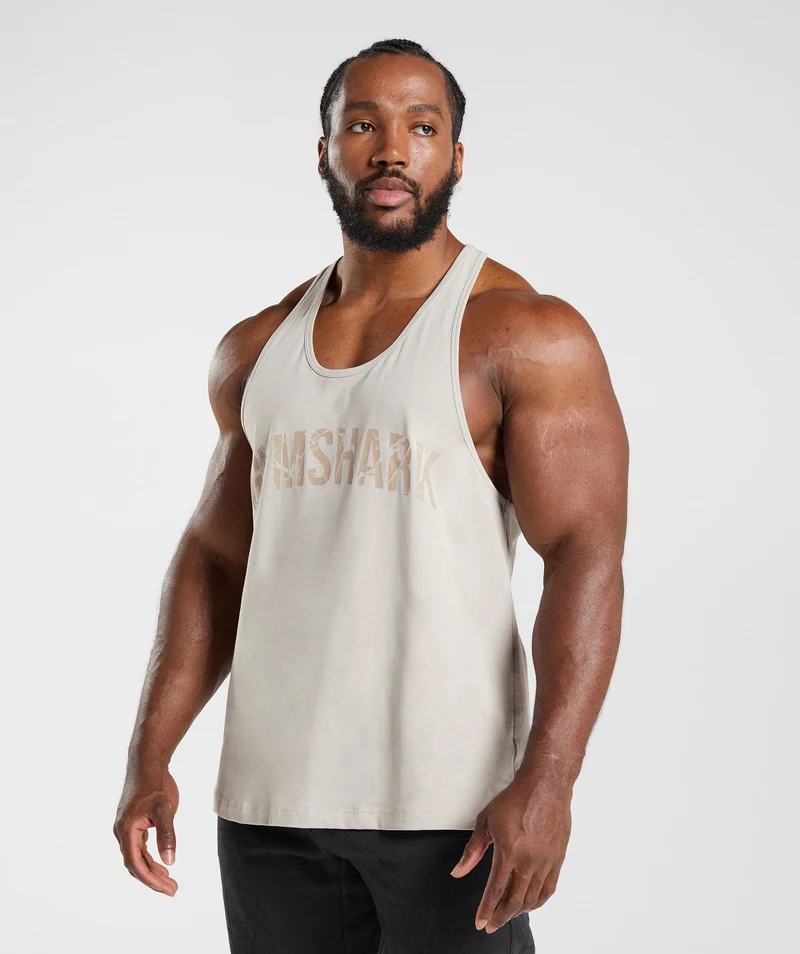 Gymshark Power Stringer - Pebble Grey