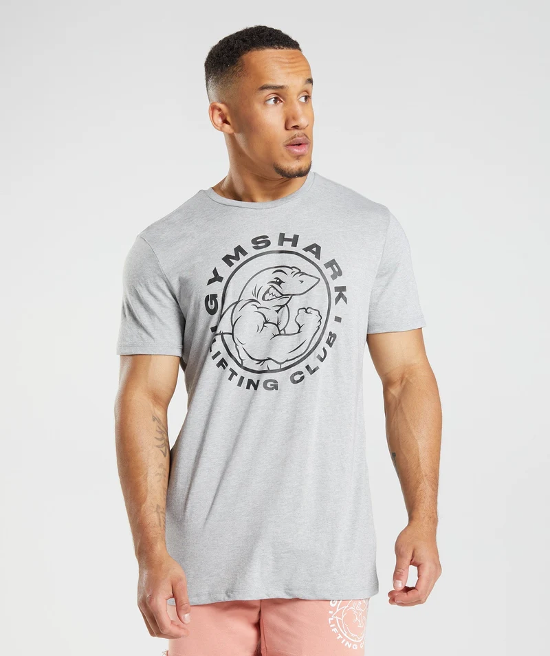 Gymshark Legacy T-Shirt - Light Grey Core Marl