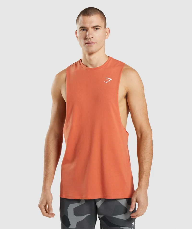 Gymshark Critical Drop Arm Tank - Clay Orange