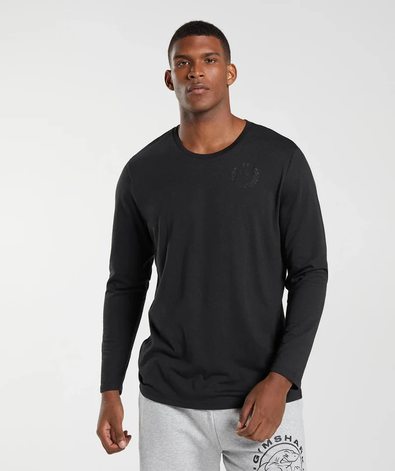 Gymshark Legacy Long Sleeve T-Shirt - Black/Black