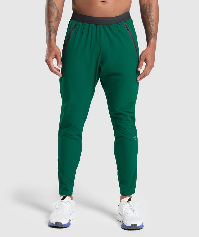 Gymshark Hybrid Woven Joggers - Green