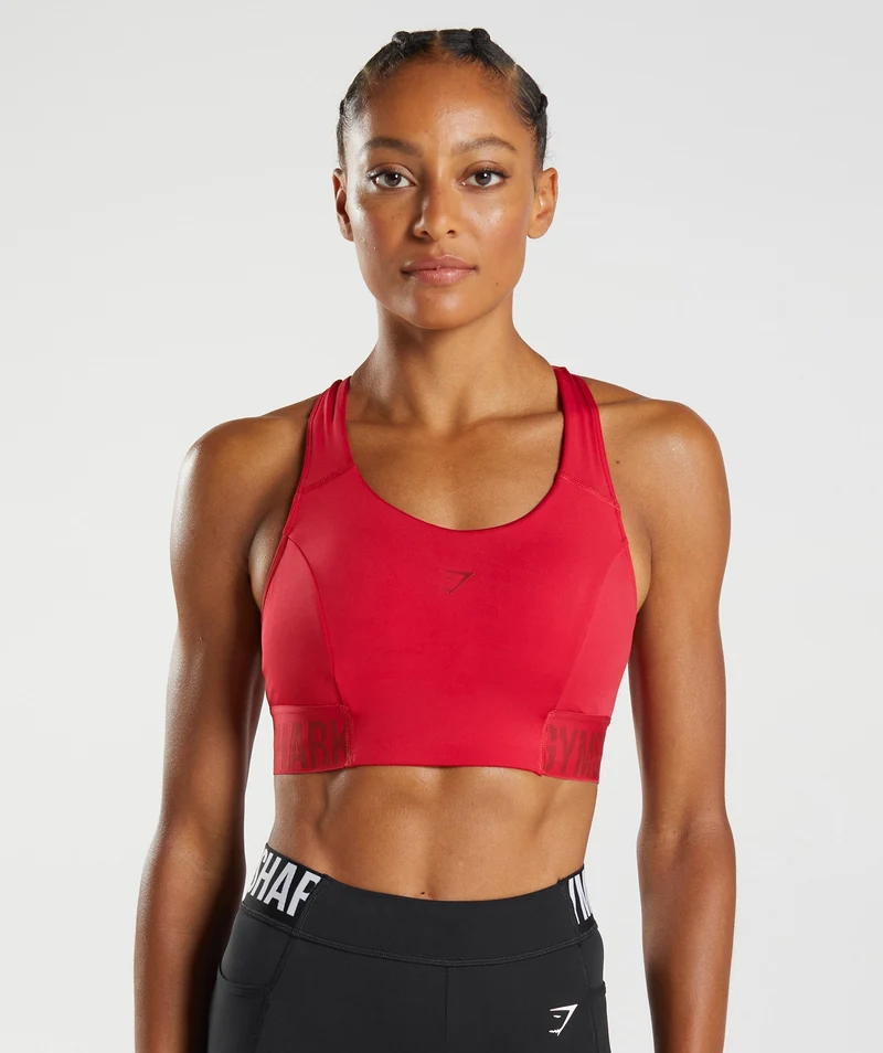 Gymshark Training Brandmark Sports Bra - Red