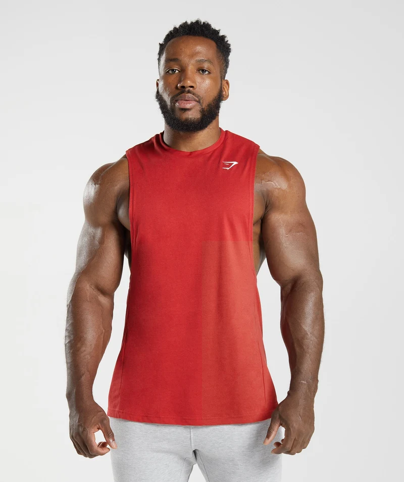 Gymshark React Drop Arm Tank - Red