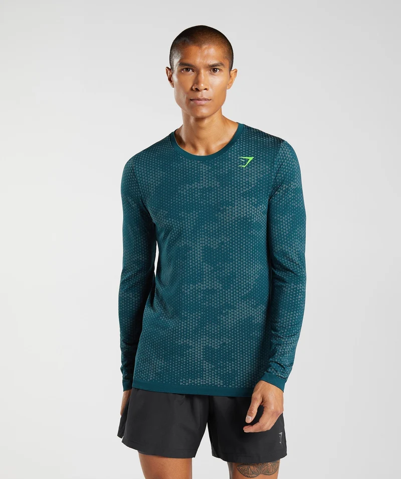 Gymshark Sport Seamless Long Sleeve T-Shirt - Teal