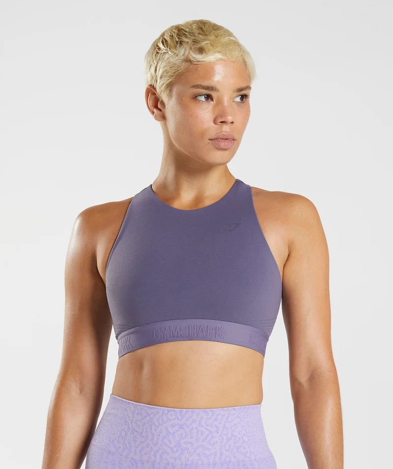 Gymshark 315 Performance High Neck Sports Bra - Purple